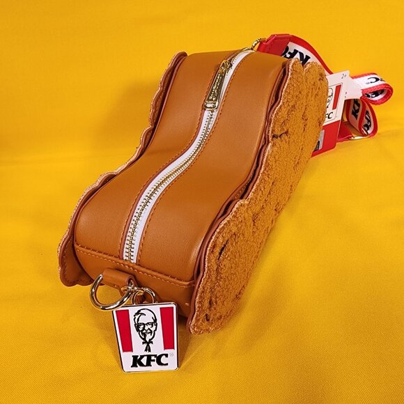 Loungefly KFC Fried Chicken Drumstick Sherpa Crossbody Bag Fast Food NEW - Picture 6 of 12